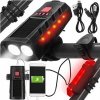 LED svetlo na bicykel predné + zadné, USB, silné, solárne, s funkciou powerbanky LED svetlo na bicykel predné + zadné, USB, silné, solárne, s funkciou powerbanky