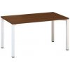 kancelársky stôl Alfa 200, 140 x 80 x 74,2 cm, rovné prevedení, dezén orech, RAL9010 kancelársky stôl Alfa 200, 140 x 80 x 74,2 cm, rovné prevedení, dezén orech, RAL9010