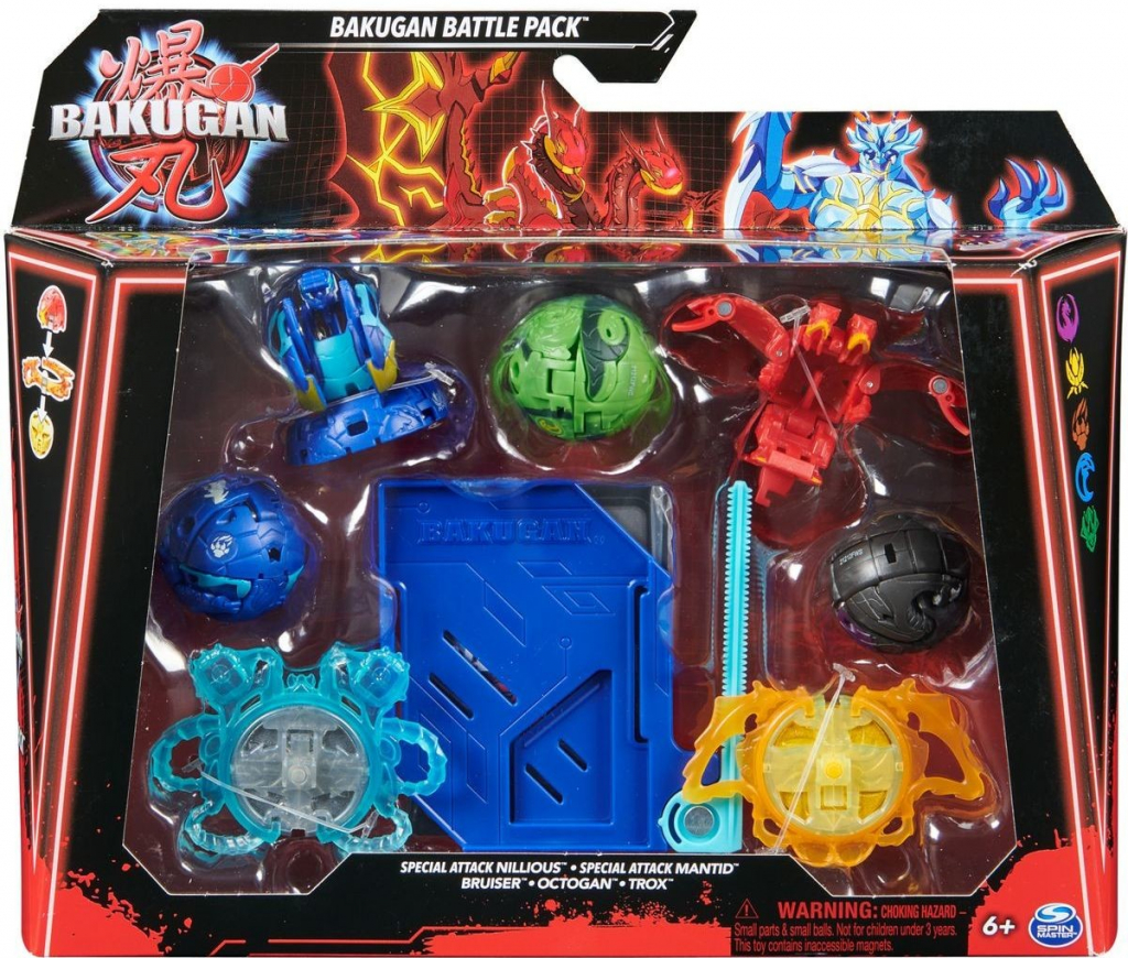 Bakugan balení Speciální útok S6 Nillious Mantid Bruiser Octogan Trox