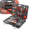 FORCEKRAFT Sada kľúčov na náradie 216 ks kufor náradia FORCEKRAFT Sada kľúčov na náradie 216 ks kufor náradia