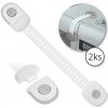 BabySafety 6315 poistka na skrinky nastavitelná 2 ks bielo sivá BabySafety 6315 poistka na skrinky nastavitelná 2 ks bielo sivá
