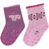 STERNTALER Ponožky protišmykové Medvedík ABS 2ks v balení light red dievča veľ. 17/18 cm- 9-12 m 8112324-818-18