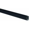 Walteco Oválna šatníková tyč 900x30x15 mm čierna 92244