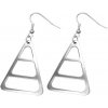 Šperky eshop - Náušnice z chirurgickej ocele, strieborná farba, zaoblený trojuholník G16.16 Šperky eshop - Náušnice z chirurgickej ocele, strieborná farba, zaoblený trojuholník G16.16