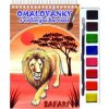 Omalovánky s vodovými barvami a štětcem Safari