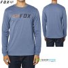 Fox tričko Apex Ls Tee blue steel