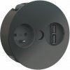 TWIST 1xUTE 230V, nabíjačka (2xUSB A), 2m kábel 1.5mm², vidlica CEE7/7, čierna matná TWIST 1xUTE 230V, nabíjačka (2xUSB A), 2m kábel 1.5mm², vidlica CEE7/7, čierna matná