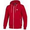 Pitbull West Coast pánska mikina na zips TERRY SMALL LOGO red