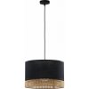 TK Lighting | Luster na lanku PAGLIA 1xE27/15W/230V čierna/ratan | TK6543 TK Lighting | Luster na lanku PAGLIA 1xE27/15W/230V čierna/ratan | TK6543