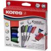 Kores Magnetická stierka a popisovače na biele tabule 1-3 mm 4 farby Kores Magnetická stierka a popisovače na biele tabule 1-3 mm 4 farby