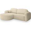 Rohová rozkladacia sedačka Amilia Q - smotanová Strana: Ľavá Rohová rozkladacia sedačka Amilia Q - smotanová Strana: Ľavá