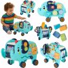Ikonka Interaktívny montessori sloník triedič blokov kladivo 26cm Ikonka Interaktívny montessori sloník triedič blokov kladivo 26cm