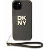 DKNY PU Leather Stack Logo Wrist Strap kryt pre iPhone 13, hnedý 57983120280 DKNY PU Leather Stack Logo Wrist Strap kryt pre iPhone 13, hnedý 57983120280