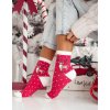 Vianočné ponožky Milena 1283-021 so sobmi a bodkami, 37-41 Vianočné ponožky Milena 1283-021 so sobmi a bodkami, 37-41