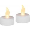 Sviečky MagicHome Vianoce, LED čajové, sada 2 ks, biele, na hrob, pohyblivý plameň Sviečky MagicHome Vianoce, LED čajové, sada 2 ks, biele, na hrob, pohyblivý plameň