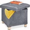 Taburetka s úložným priestorom RD37856, šedá Taburetka s úložným priestorom RD37856, šedá