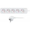 Predlžovací kábel 3m/5 zásuviek, biely, PP42 Predlžovací kábel 3m/5 zásuviek, biely, PP42