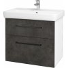 Dreja Kúpeľňová skrinka Q MAX SZZ2 70 - N01 Biela lesk / Úchytka T06 / D16 Tmavý betón Dreja Kúpeľňová skrinka Q MAX SZZ2 70 - N01 Biela lesk / Úchytka T06 / D16 Tmavý betón