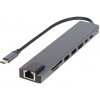 Rozbočovač USB-C HUB RJ45 + HDMI 100W K-08 Rozbočovač USB-C HUB RJ45 + HDMI 100W K-08