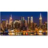 Foto obraz akryl do obývačky Manhattan noc 100x50 cm Foto obraz akryl do obývačky Manhattan noc 100x50 cm