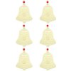 Ozdoby na vianočný stromček z filcu 6 ks - zvončeky krémové Ozdoby na vianočný stromček z filcu 6 ks - zvončeky krémové