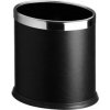 VECTOR Odpadkový kôš oválny, kovový, dvojplášťový, čierny so strieborným krúžkom, 12l WJ_GPX45B_22SS VECTOR Odpadkový kôš oválny, kovový, dvojplášťový, čierny so strieborným krúžkom, 12l WJ_GPX45B_22SS