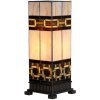 Clayre & Eef Béžovo-hnedá stolná tiffany lampa Laetitia II - 17*17*44 cm E27/ma* 1*40W - Clayre & Eef Clayre & Eef Béžovo-hnedá stolná tiffany lampa Laetitia II - 17*17*44 cm E27/ma* 1*40W - Clayre & Eef