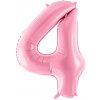 PartyDeco Fóliový balón narodeninové číslo 4 ružový 86cm (Narodeninový fóliový balón číslo štyri, vhodný na plnenie vzduchom aj héliom.) PartyDeco Fóliový balón narodeninové číslo 4 ružový 86cm (Narodeninový fóliový balón číslo štyri, vhodný na plnenie vzduchom aj héliom.)