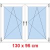Soft Dvojkrídlové plastové okno 130x95 cm, OS+OS, so stĺpikom Soft Dvojkrídlové plastové okno 130x95 cm, OS+OS, so stĺpikom