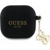 Puzdro pre Apple AirPods 4, Guess Silicone 4G Charm, obal na slúchadlá, kryt Puzdro pre Apple AirPods 4, Guess Silicone 4G Charm, obal na slúchadlá, kryt