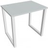 Pracovný stôl UNI O, 80x75,5x60 cm, sivá/biela Pracovný stôl UNI O, 80x75,5x60 cm, sivá/biela