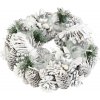 Veniec MagicHome Vianoce, adventný, biely, 32 cm Veniec MagicHome Vianoce, adventný, biely, 32 cm