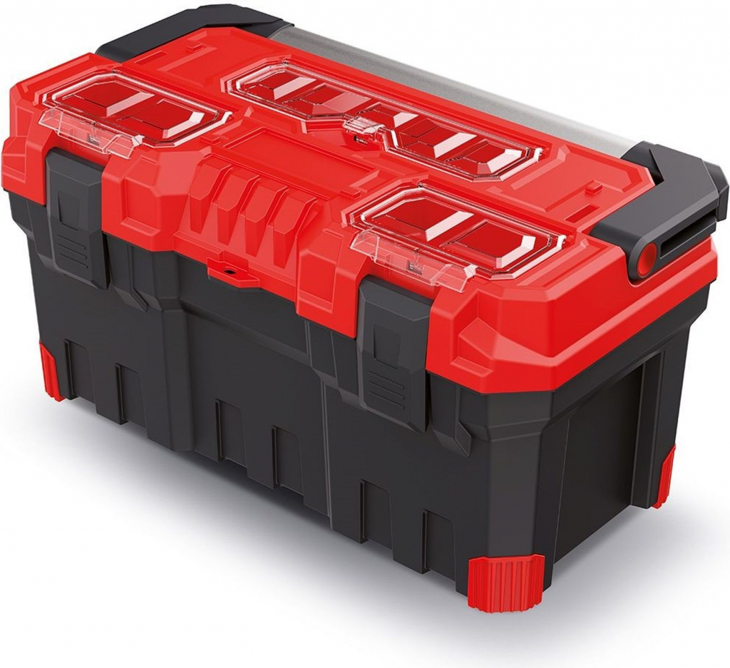 Kistenberg TITAN PLUS Plastový kufor na náradie, 55,4x28,6x27,6cm, červená KTIPA5530-3020