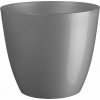 PLASTKON Dekorativní květináč Ella 13 cm stříbrná PLASTKON Dekorativní květináč Ella 13 cm stříbrná