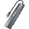 Adaptér z USB typ-C na USB Typ C/Standard HDMI Typ A /USB Typ A/ card slot SD+microSD Dudao 8v1 sivý Adaptér z USB typ-C na USB Typ C/Standard HDMI Typ A /USB Typ A/ card slot SD+microSD Dudao 8v1 sivý