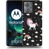 Picasee silikónový čierny obal pre Motorola Edge 40 Neo - Unicorn hviezdne nebo Picasee silikónový čierny obal pre Motorola Edge 40 Neo - Unicorn hviezdne nebo