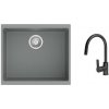 STRONG K-StrongSinks S3 Set drez Hron 530x460mm granit šedá + Batéria Loira čierna STRONG K-StrongSinks S3 Set drez Hron 530x460mm granit šedá + Batéria Loira čierna