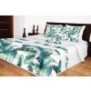 Prehozynapostel Prikrývka na posteľ bielej farby s listovým vzorom MARNMC-B19_232 200 x 24 cm Prehozynapostel Prikrývka na posteľ bielej farby s listovým vzorom MARNMC-B19_232 200 x 24 cm