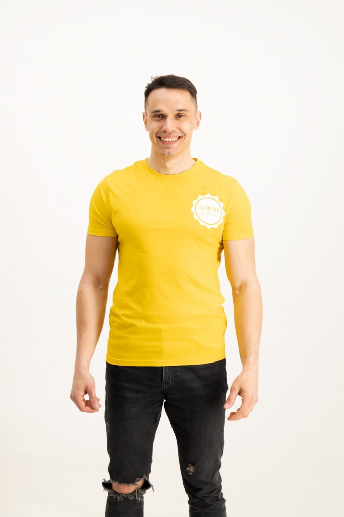 Lee Cooper pánske tričko Basic žlté