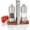 ADHOC Menage Classic 13 cm 2 ks - oceľové mlynčeky na soľ a korenie s podstavcom ADHOC Menage Classic 13 cm 2 ks - oceľové mlynčeky na soľ a korenie s podstavcom