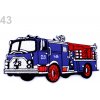Nažehlovačka auto, traktor, loď, hmyz - 1 ks - modrá královská - 43 modrá královská hasiči