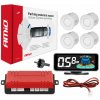 Asistenty parkovania LED-GRAF 3D 4-senzorové bielé Asistenty parkovania LED-GRAF 3D 4-senzorové bielé