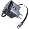 UGREEN síťová rychlonabíječka se zatahovacím kabelem 65W 3-Port, 2x USB-C, 1x USB-A, GaN, stříbrná 65825 UGREEN síťová rychlonabíječka se zatahovacím kabelem 65W 3-Port, 2x USB-C, 1x USB-A, GaN, stříbrná 65825