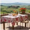 Mondo Italia Obrus na stôl červený patchwork Červená 140x220 cm Mondo Italia Obrus na stôl červený patchwork Červená 140x220 cm