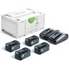 Festool Festool napájecí sada SYS 18V 4xHP5,0/TCL6DUO 578681 Festool Festool napájecí sada SYS 18V 4xHP5,0/TCL6DUO 578681
