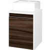 Dreja Skrinka pod umývadlo VISIT SZD 40 (umývadlo Gladi) - N01 Biela lesk / Úchytka T34 - nerez / D06 Orech / Levé Dreja Skrinka pod umývadlo VISIT SZD 40 (umývadlo Gladi) - N01 Biela lesk / Úchytka T34 - nerez / D06 Orech / Levé