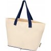 Sierra nákupná taška 140 g/m² z recykl. GRS bavlny, 7l, hnedá Natural - modrá Navy Sierra nákupná taška 140 g/m² z recykl. GRS bavlny, 7l, hnedá Natural - modrá Navy