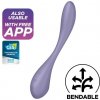 Silikónový vibrátor Satisfyer G-Spot Flex 5+ fialový, smart ohybný vibrátor na G-bod a klitoris