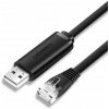 Konzolový kábel UGREEN CM204 USB - RJ45 pre sieťové zariadenia, 1.5m, čierny Konzolový kábel UGREEN CM204 USB - RJ45 pre sieťové zariadenia, 1.5m, čierny