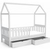 Wilsondo Detská posteľ so zábranou a úložným priestorom Johny 90x200 - biela Wilsondo Detská posteľ so zábranou a úložným priestorom Johny 90x200 - biela